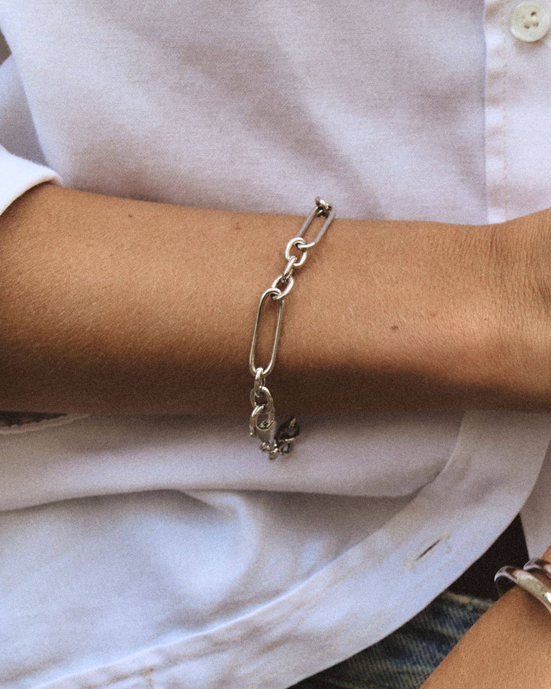 STEELX - BRACELET À GRAND MAILLONS EN ARGENT
