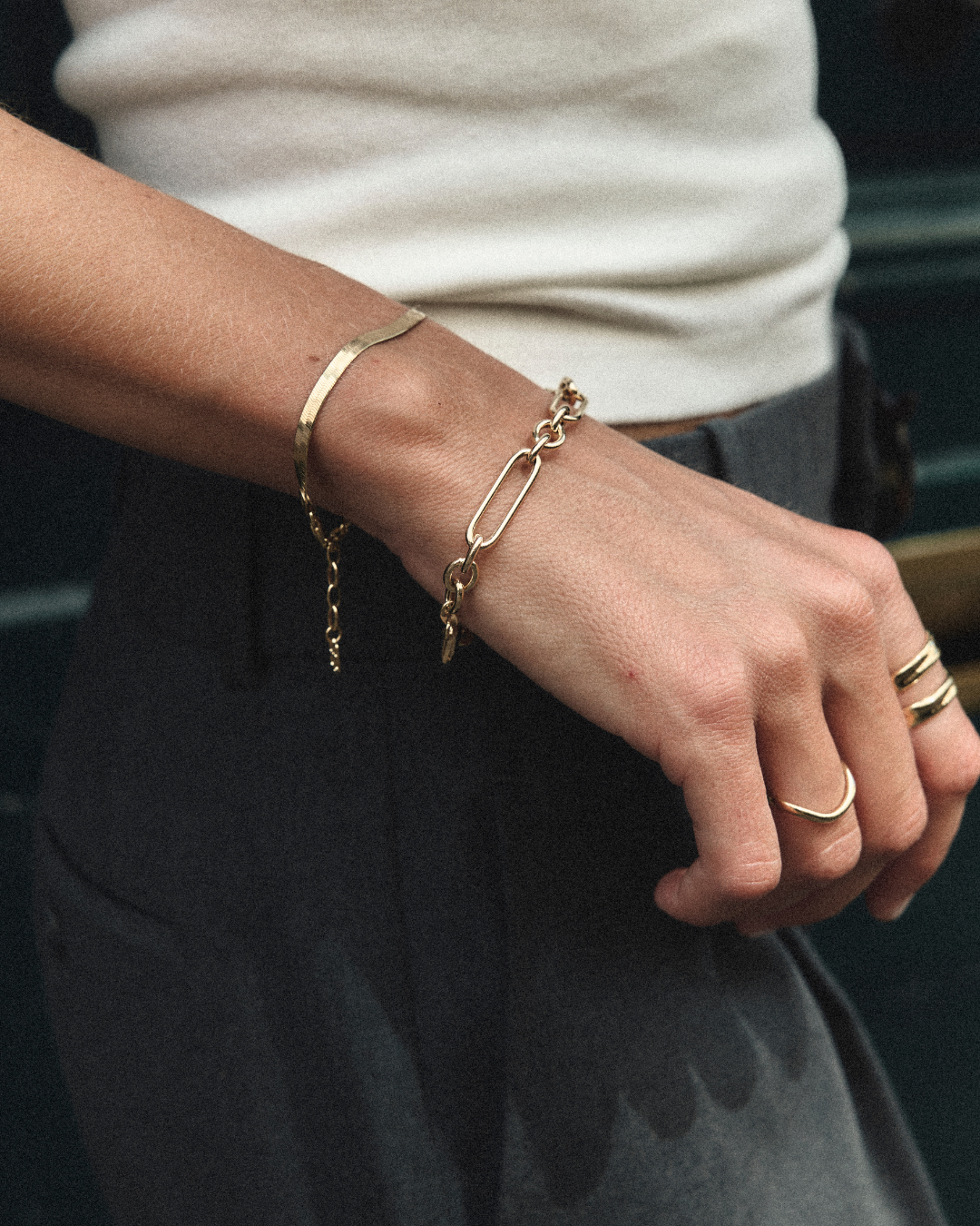 bracelet snake plaqué or