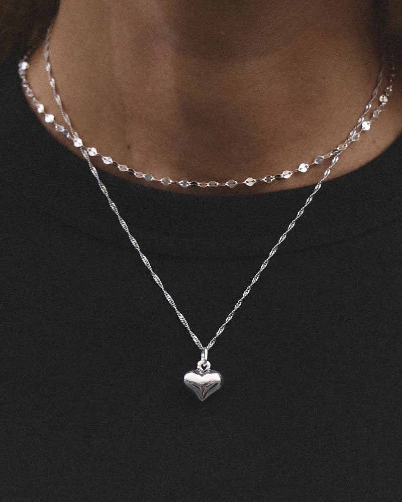 Collier Coeur Iseult Argent