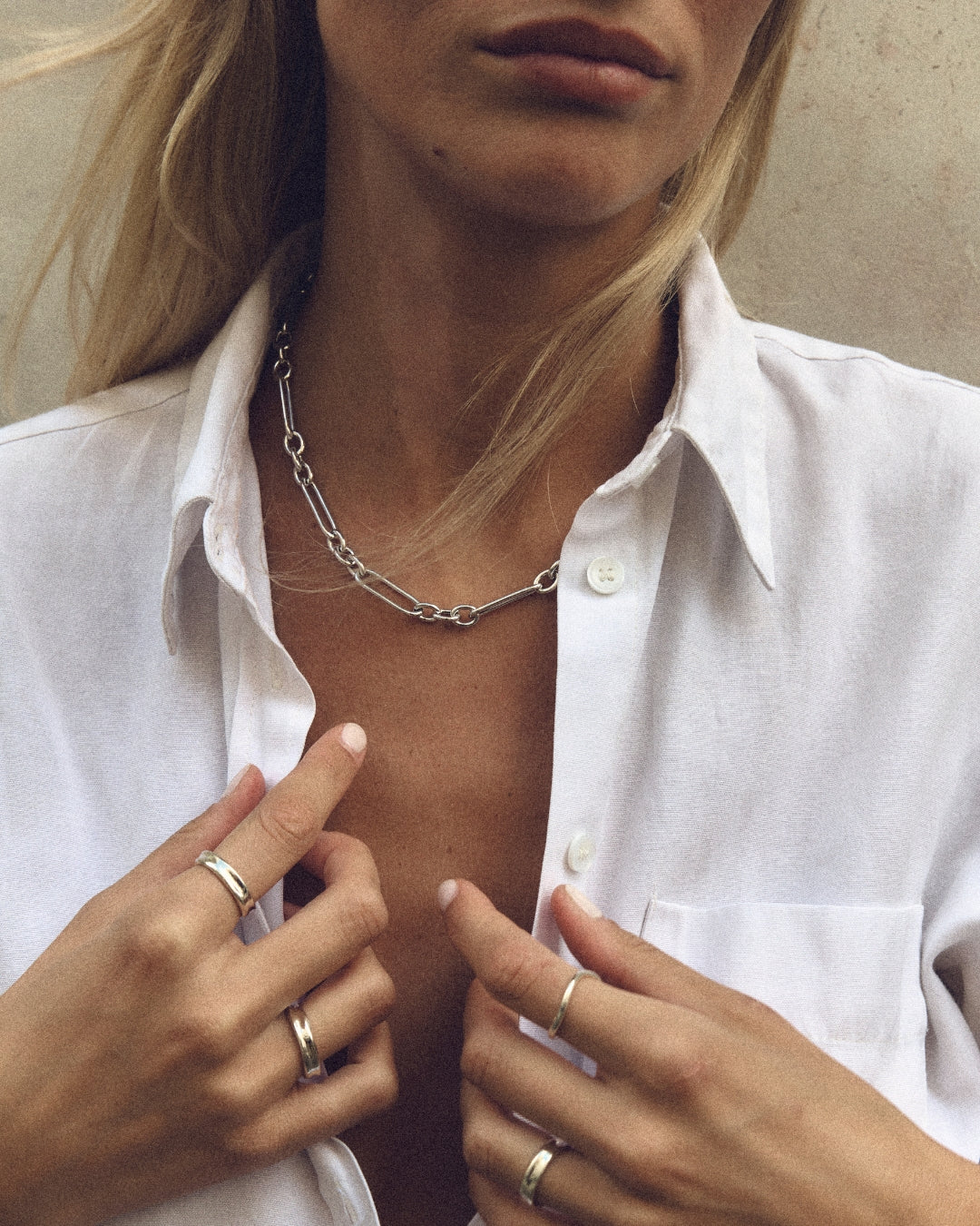 collier femme grosse maille