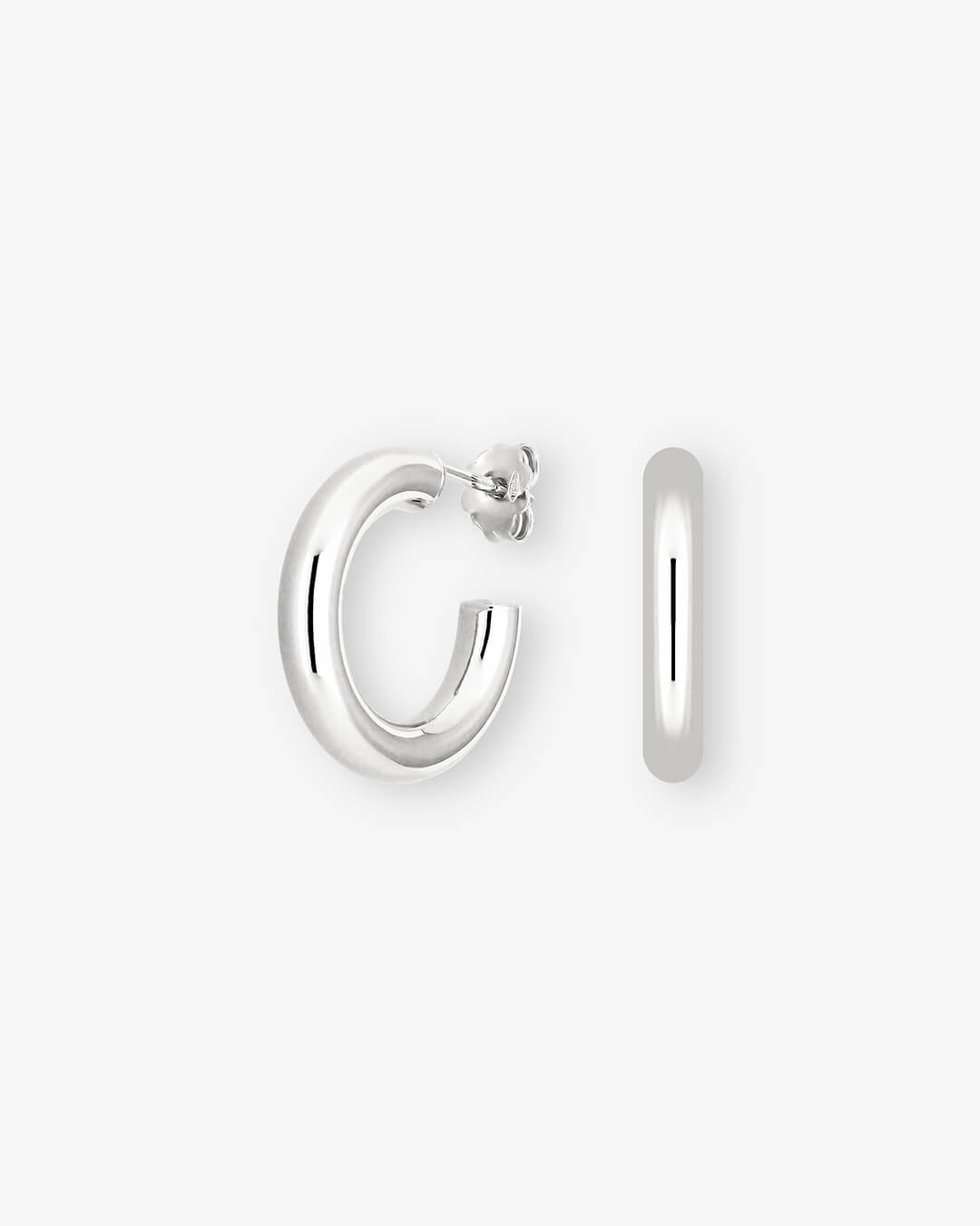 créoles tubes argent
