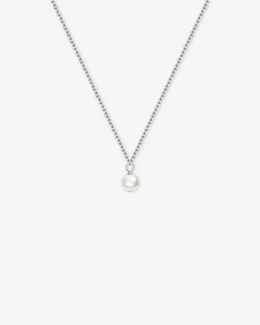 pendentif perle argent massif