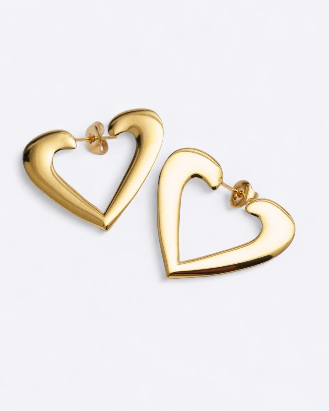 boucles d'oreilles en forme de coeur