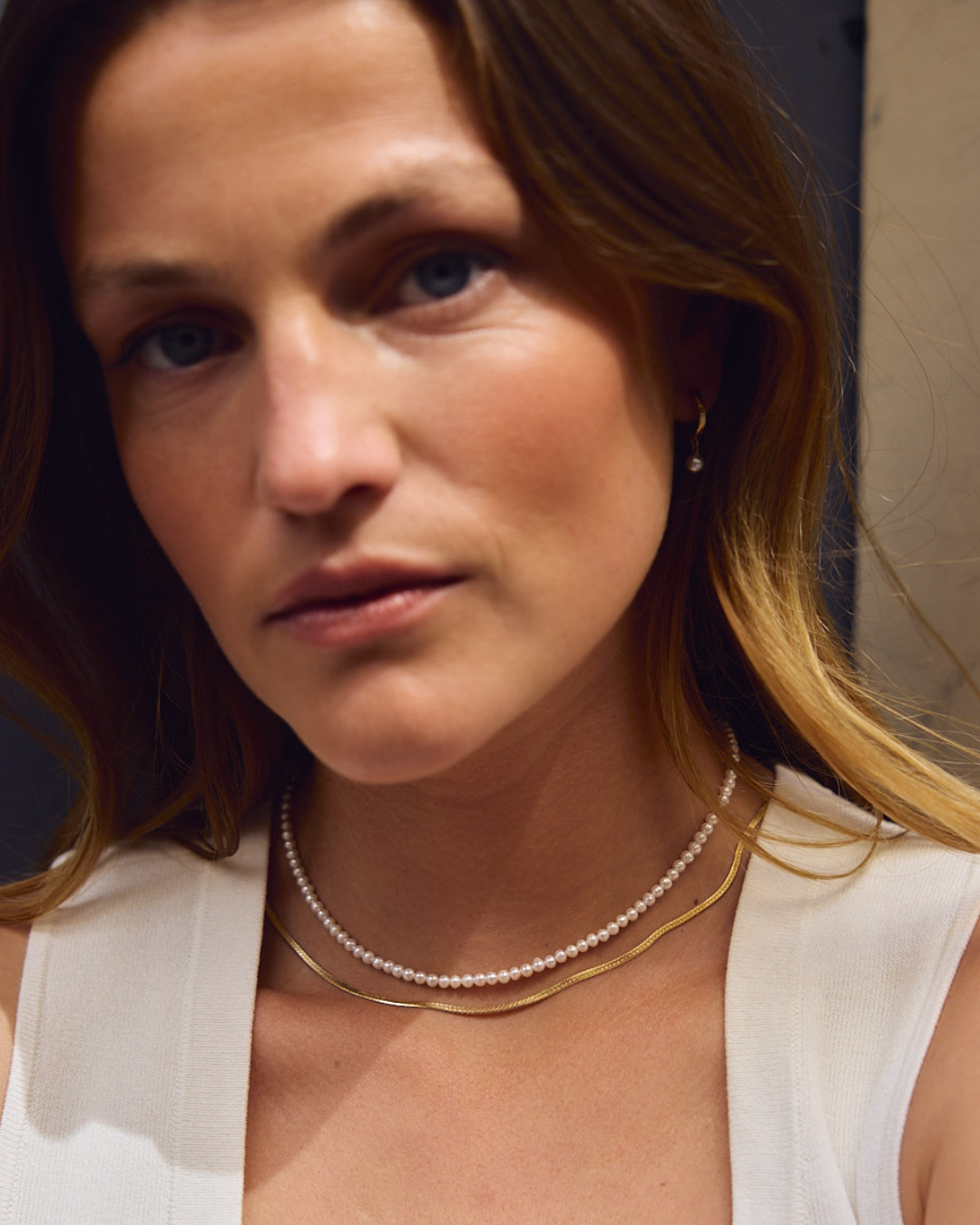 collier perles d'eau douce rondes