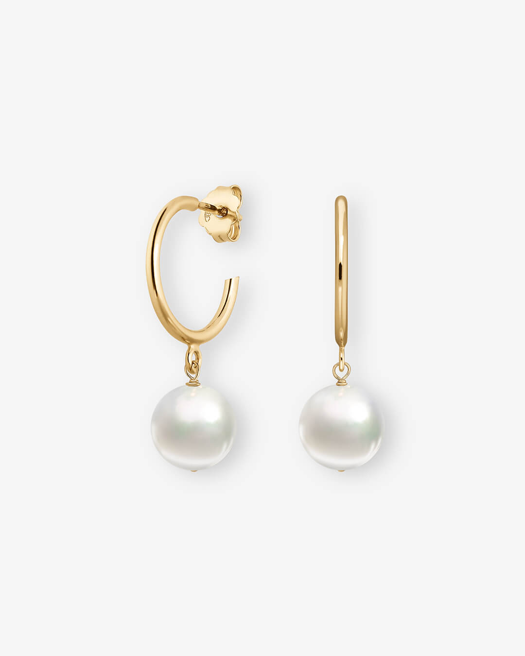 Boucles d'oreilles avec grosse perle d'eau douce